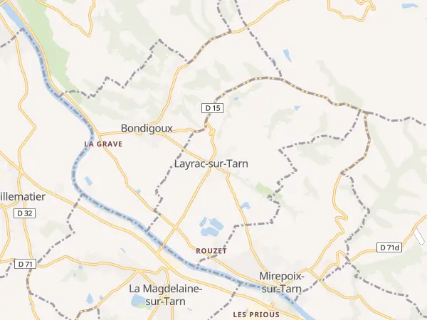 Plan de Layrac-sur-Tarn