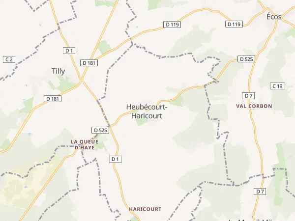Plan de Heubécourt-Haricourt