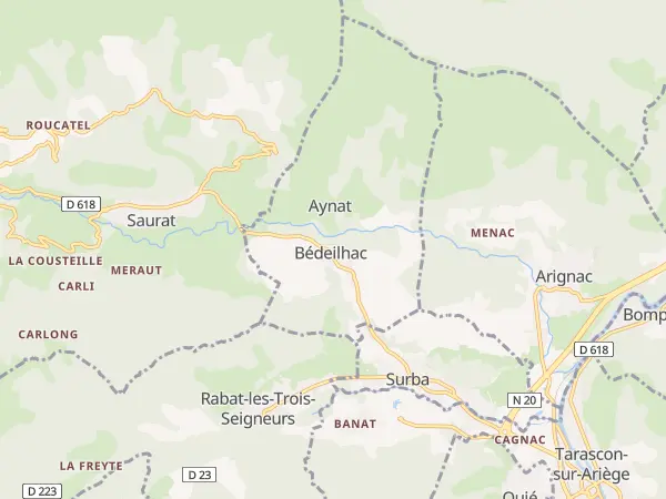 Plan de Bédeilhac-et-Aynat