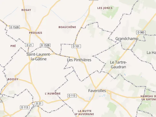 Plan des Pinthières