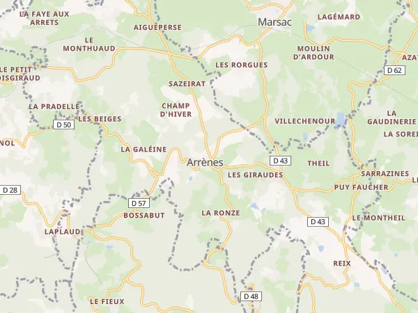 Plan de Arrènes