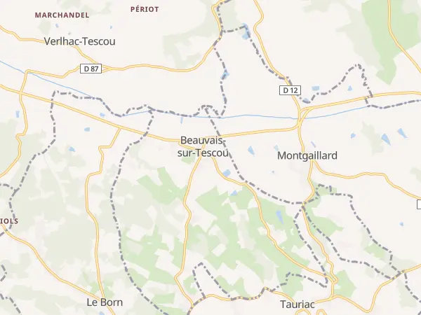 Plan de Beauvais-sur-Tescou
