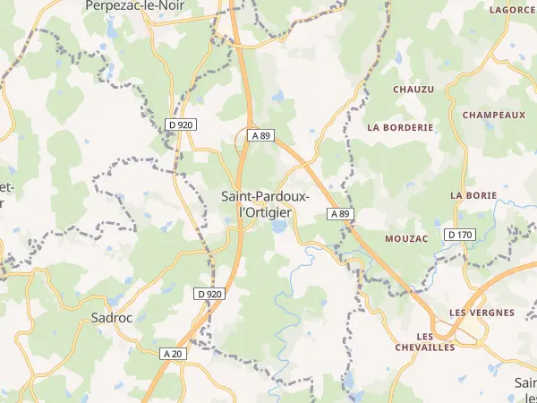 Plan de Saint-Pardoux-l’Ortigier