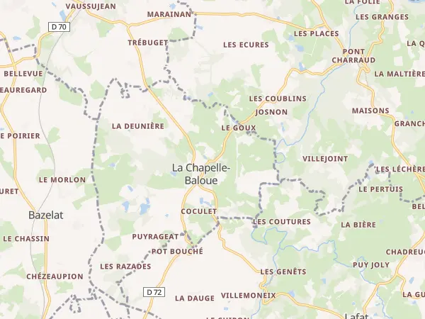 Plan de La Chapelle-Baloue