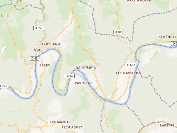 Plan de Saint Géry-Vers
