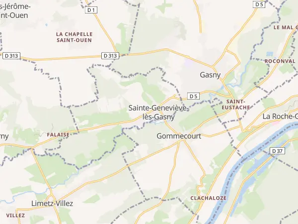 Plan de Sainte-Geneviève-lès-Gasny