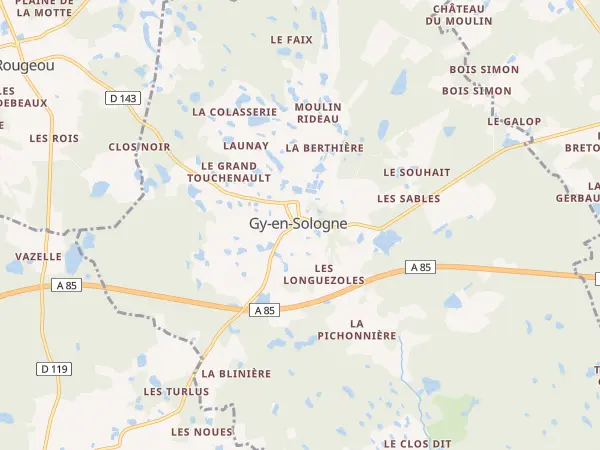 Plan de Gy-en-Sologne