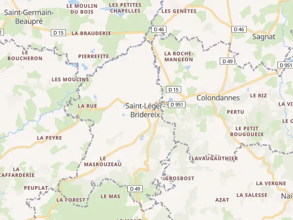 Plan de Saint-Léger-Bridereix