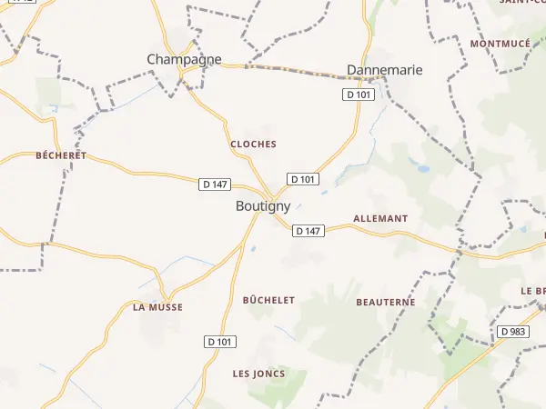 Plan de Boutigny-Prouais
