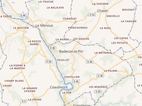 Plan de Badecon-le-Pin