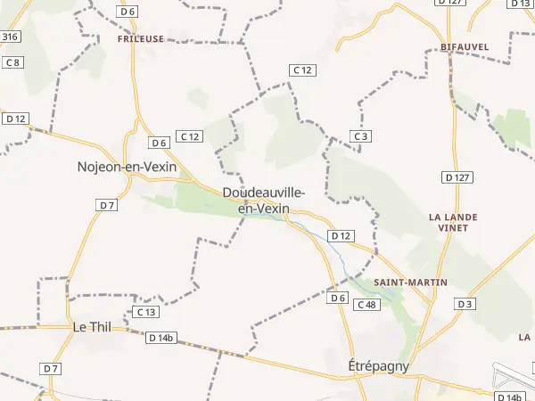Plan de Doudeauville-en-Vexin