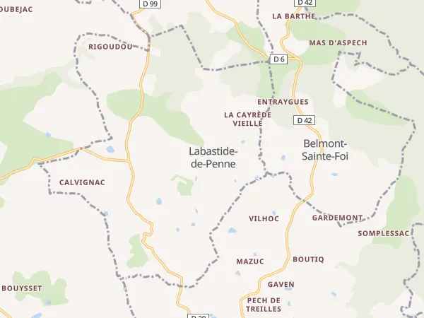 Plan de Labastide-de-Penne