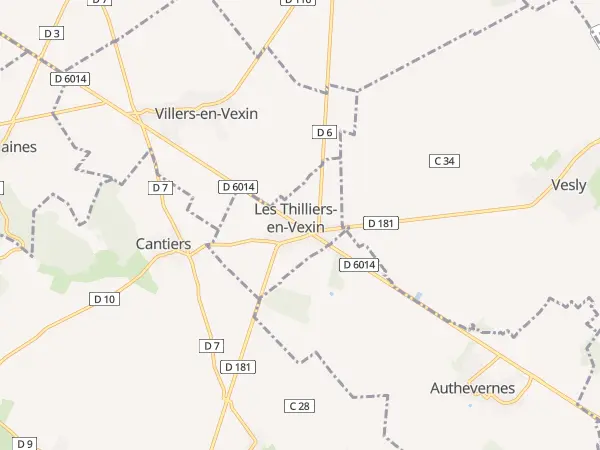 Plan des Thilliers-en-Vexin