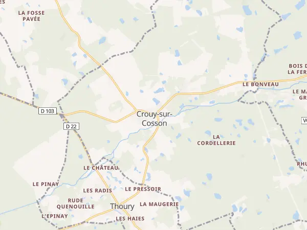 Plan de Crouy-sur-Cosson