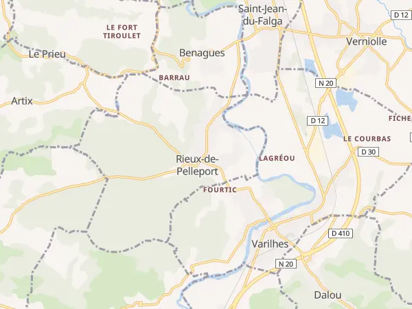 Plan de Rieux-de-Pelleport