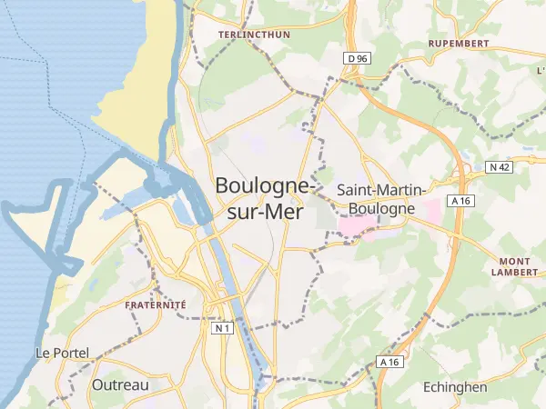 Plan de Boulogne-sur-Mer