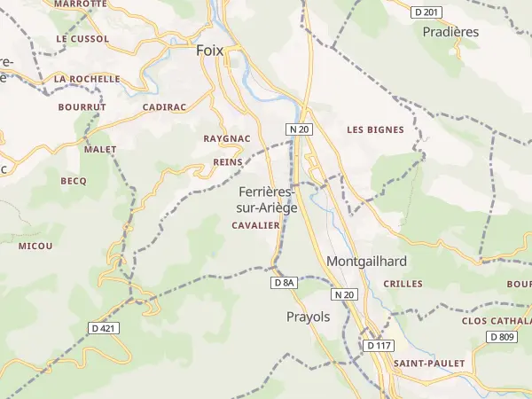 Plan de Ferrières-sur-Ariège