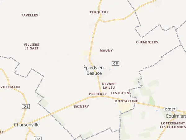 Plan de Épieds-en-Beauce