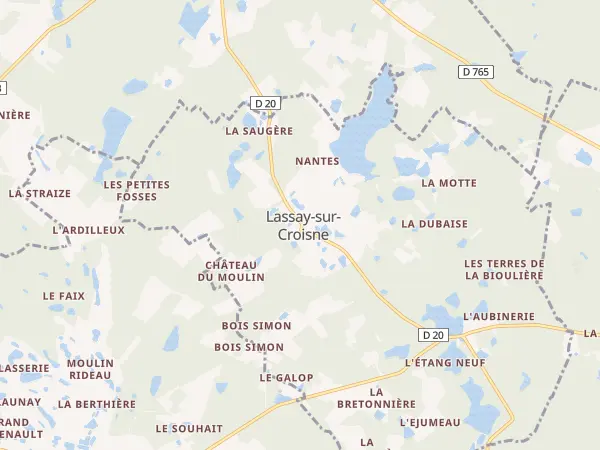 Plan de Lassay-sur-Croisne