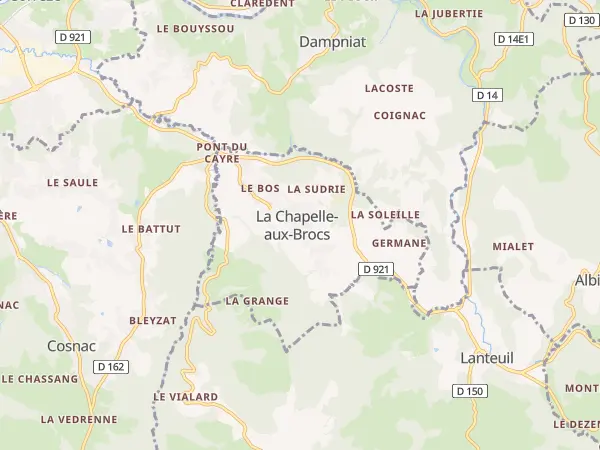 Plan de La Chapelle-aux-Brocs