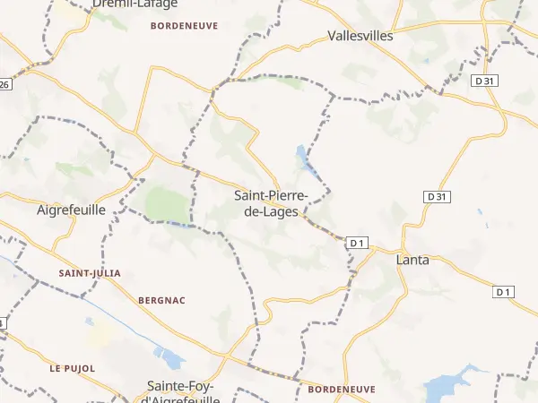 Plan de Saint-Pierre-de-Lages