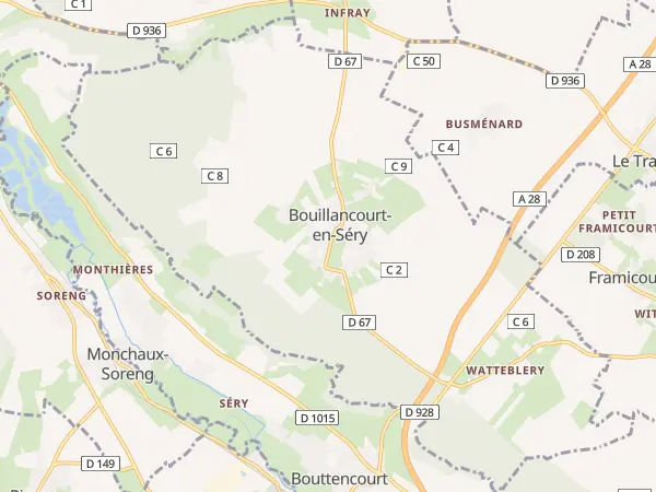 Plan de Bouillancourt-en-Séry