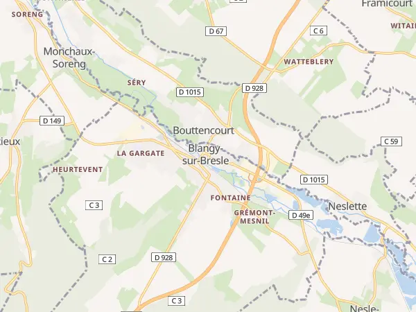 Plan de Blangy-sur-Bresle