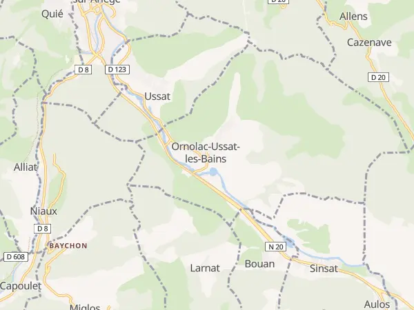 Plan de Ornolac-Ussat-les-Bains