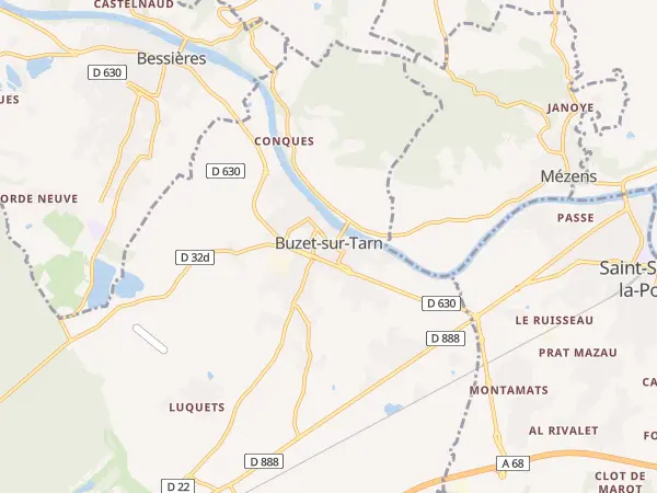 Plan de Buzet-sur-Tarn
