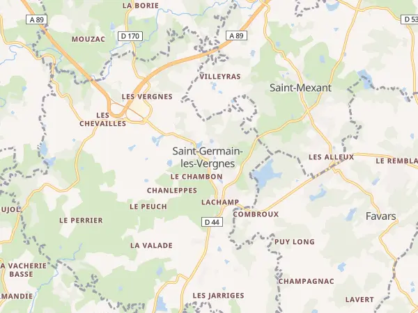 Plan de Saint-Germain-les-Vergnes