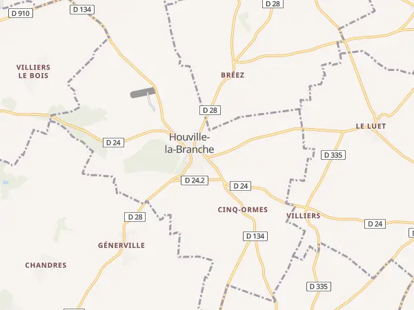 Plan de Houville-la-Branche