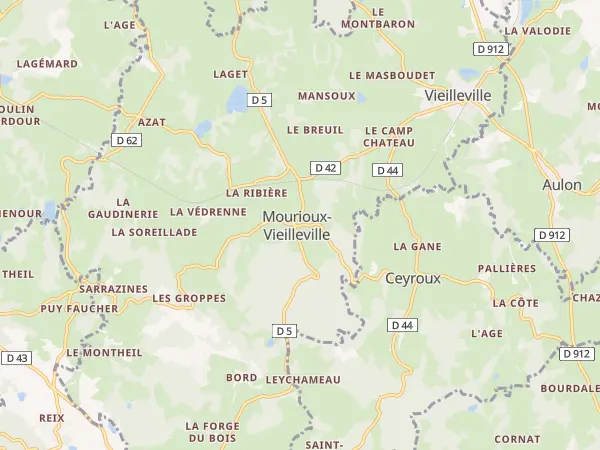 Plan de Mourioux-Vieilleville