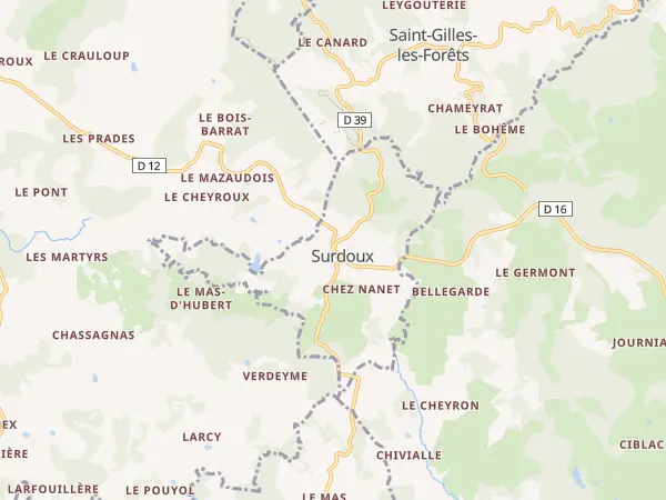 Plan de Surdoux