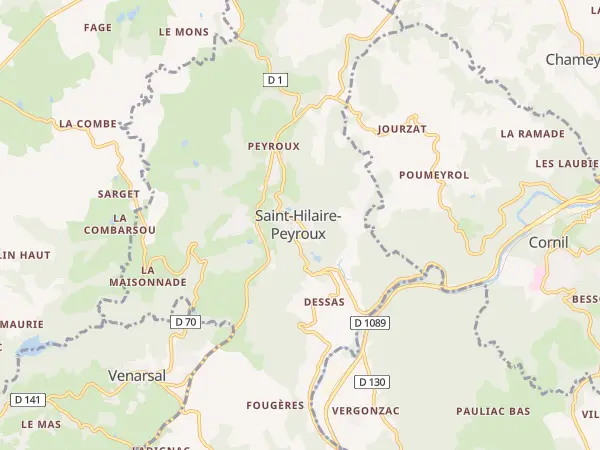 Plan de Saint-Hilaire-Peyroux