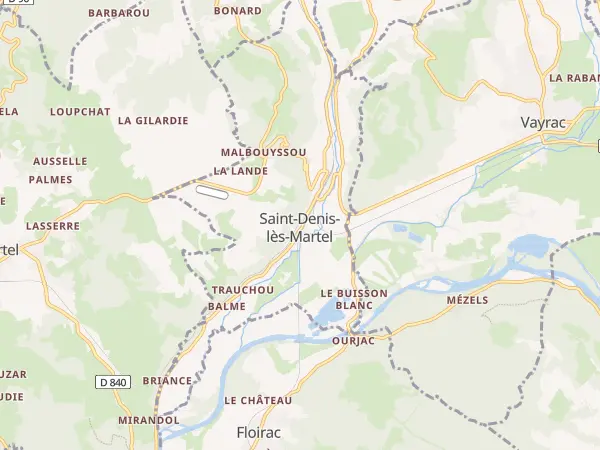 Plan de Saint-Denis-lès-Martel
