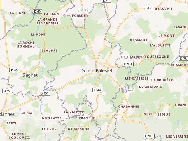 Plan de Dun-le-Palestel