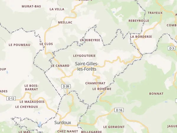 Plan de Saint-Gilles-les-Forêts