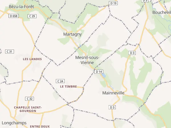 Plan de Mesnil-sous-Vienne