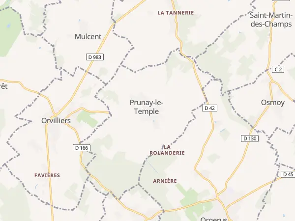 Plan de Prunay-le-Temple