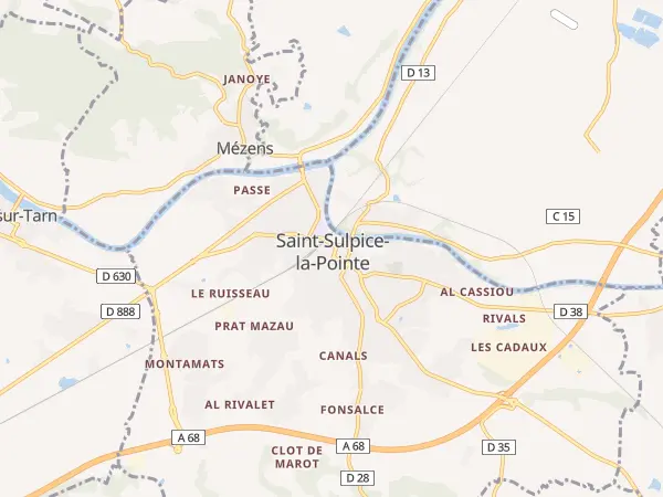 Plan de Saint-Sulpice-la-Pointe
