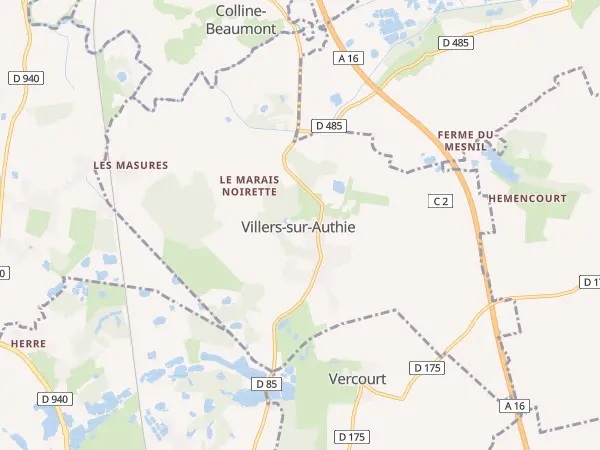 Plan de Villers-sur-Authie