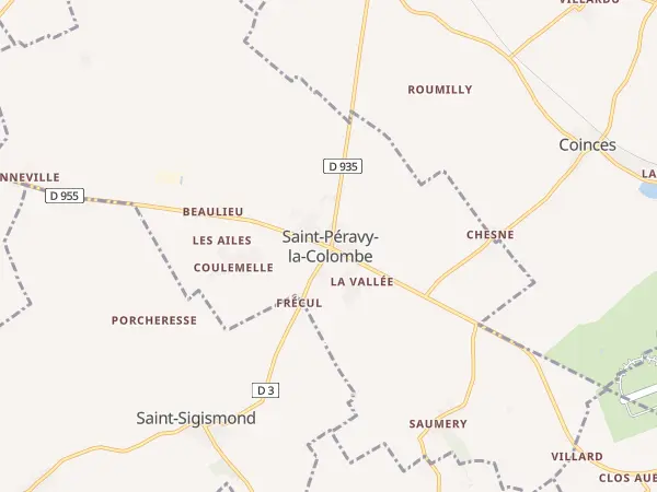 Plan de Saint-Péravy-la-Colombe