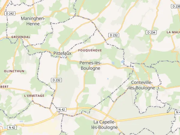 Plan de Pernes-lès-Boulogne