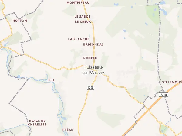 Plan de Huisseau-sur-Mauves