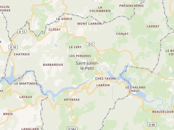Plan de Saint-Julien-le-Petit
