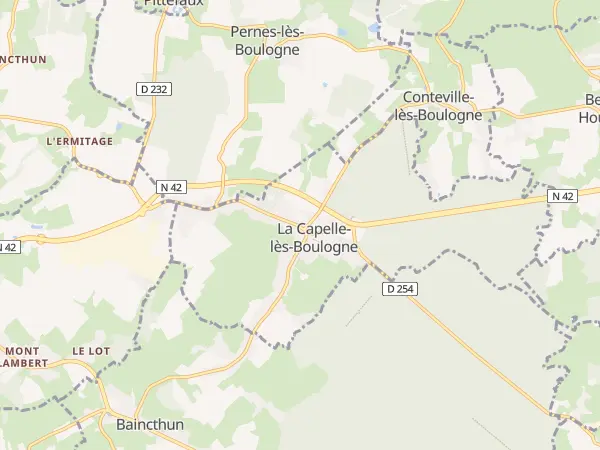 Plan de La Capelle-lès-Boulogne