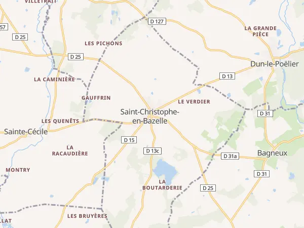 Plan de Saint-Christophe-en-Bazelle