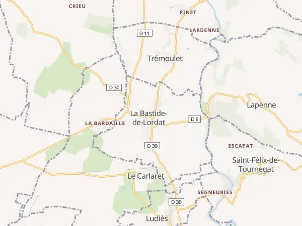 Plan de La Bastide-de-Lordat