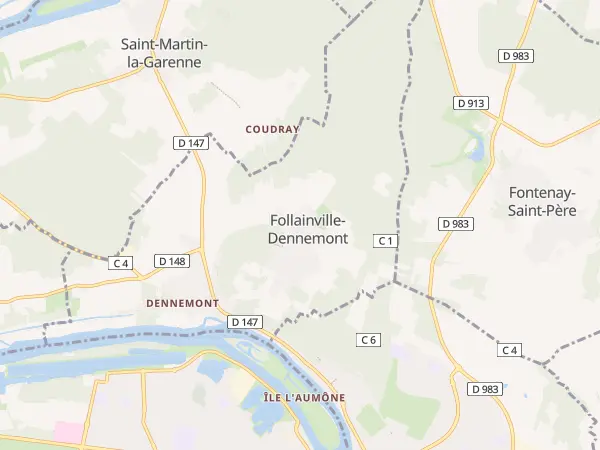 Plan de Follainville-Dennemont