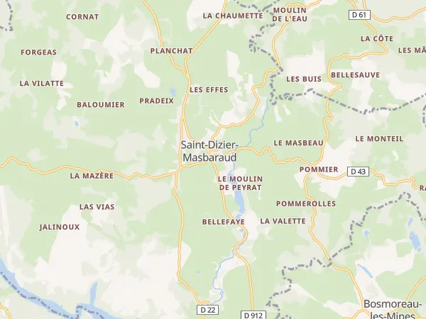 Plan de Saint-Dizier-Masbaraud